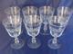 7 BRYCE Cut Etched Water Wine Goblets Glasses Lace Pattern Stem 942 Etch 515