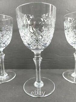 7 Bayel Bordeaux Wine Glasses Set Vintage 5 7/8 Crystal Clear Elegant Glass Lot