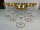 7 Gilt Trim Tall Wine Glasses from the Art Deco Period 6 oz