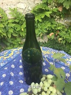 7 Lot FRENCH CHAMPAGNE BOTTLE 1800s Antique Sparkling Wine Green Hand Blown Made