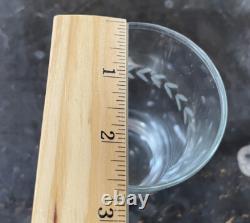 7 MCM Tall Water Glasses With Etched Design
