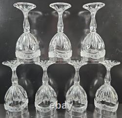 7 Oneida Southern Garden Wine Glasses Set Vintage Floral Frost Cut Stemware Lot