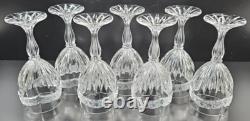 7 Oneida Southern Garden Wine Glasses Set Vintage Floral Frost Cut Stemware Lot