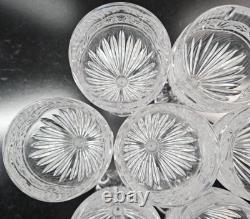 7 Oneida Southern Garden Wine Glasses Set Vintage Floral Frost Cut Stemware Lot