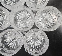 7 Oneida Southern Garden Wine Glasses Set Vintage Floral Frost Cut Stemware Lot