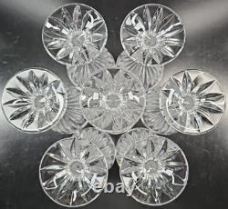 7 Oneida Southern Garden Wine Glasses Set Vintage Floral Frost Cut Stemware Lot