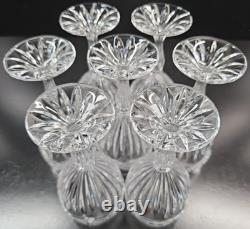 7 Oneida Southern Garden Wine Glasses Set Vintage Floral Frost Cut Stemware Lot