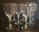 7 Tiffin Montclair Water Wine Goblets Platinum Band Vintage Crystal Stemware