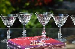 7 Vintage Etched Crystal Wine Liquor Glasses, Tiffin Franciscan, 1950's, 3 oz