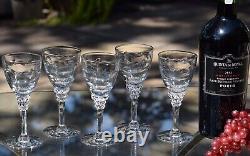 7 Vintage Port Wine Glasses Cordials, Tiffin Franciscan, Mimi, 1960