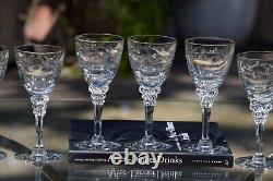 7 Vintage Port Wine Glasses Cordials, Tiffin Franciscan, Mimi, 1960
