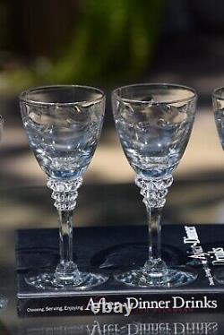 7 Vintage Port Wine Glasses Cordials, Tiffin Franciscan, Mimi, 1960