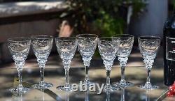 7 Vintage Port Wine Glasses Cordials, Tiffin Franciscan, Mimi, 1960
