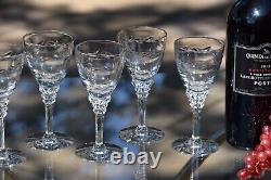 7 Vintage Port Wine Glasses Cordials, Tiffin Franciscan, Mimi, 1960