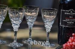 7 Vintage Port Wine Glasses Cordials, Tiffin Franciscan, Mimi, 1960