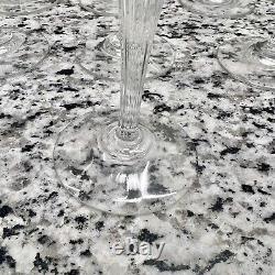 7 Vintage Waterford Crystal Water Goblets Wine Glasses Carleton Gold Pattern 8
