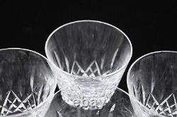 7 Vintage Waterford LISMORE CLARET GOBLET Stemmed Wine GLASSES 5 7/8