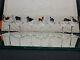 (7) Wine Cocktail Glasses 4-3/8, vtg weasel deer boar turkey quail pheasant