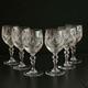 8.5 oz Set of 6 Handmade Vintage Crystal Wine Glasses on a Stem