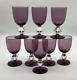 8 Amethyst Bryce Aquarius 5 Ounce Wine Goblets 4 5/8 Tall MCM