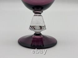 8 Amethyst Bryce Aquarius 5 Ounce Wine Goblets 4 5/8 Tall MCM