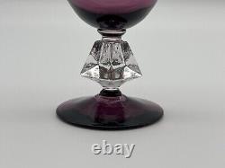 8 Amethyst Bryce Aquarius 5 Ounce Wine Goblets 4 5/8 Tall MCM