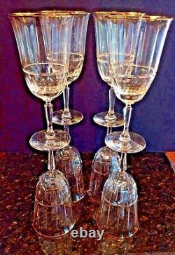 8 Lenox Gold CLASSIC REGENCY Iced Tea Goblets 7-3/4 Hollywood Glam Crystal