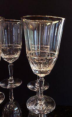 8 Lenox Gold CLASSIC REGENCY Iced Tea Goblets 7-3/4 Hollywood Glam Crystal