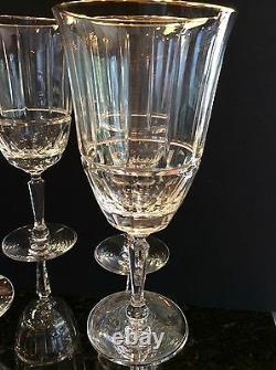 8 Lenox Gold CLASSIC REGENCY Iced Tea Goblets 7-3/4 Hollywood Glam Crystal