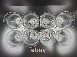 (8) Mikasa Sea Mist Clear Frost Stem Wine Glasses 8 3/8 Set Vintage Elegant Lot