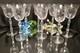 8 Spectacular Vintage Rock Sharpe Fancy Cut Wine Glasses Water Goblets 1008-3