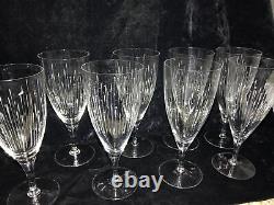 8 VINTAGE ROSENTHAL LOTUS CUT 7 WATER/WINE GLASSES Germany 1963