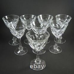 8 Vintage 12.5cm Moser Bohemian Crystal Lady Hamilton Port Wine glasses 80mls