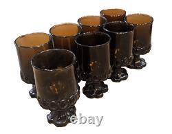 8 Vintage 1960s Tiffin Franciscan Madeira Heavy Brown Small Footed Goblets 5