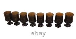8 Vintage 1960s Tiffin Franciscan Madeira Heavy Brown Small Footed Goblets 5