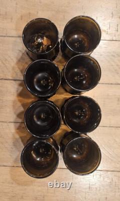 8 Vintage 1960s Tiffin Franciscan Madeira Heavy Brown Small Footed Goblets 5