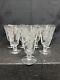 (8) Vintage Fostoria Heather Clear Etched 5 Stemmed Wine Glasses SEE PICTURES