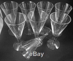 8 Vintage Holmegaard Clausholm White Wine glasses glasses Per Lutkin 1957