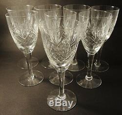 8 Vintage Holmegaard Kastrup Cut Crystal Else Red Wine Glasses #2