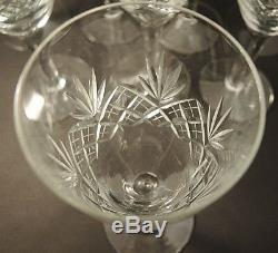 8 Vintage Holmegaard Kastrup Cut Crystal Else Red Wine Glasses #2