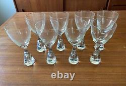 8 Vintage Holmesgaarde Princess Claret Wine Glasses