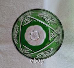 8 Vintage Kusak colored Crystal Wine Glass Barware Berlin style. Free Shipping