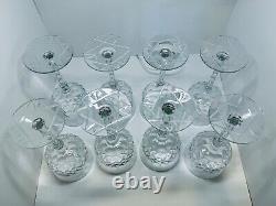 8 Vintage Libbey Rock Sharpe Crystal Water/Wine Goblets (Rare Pattern 1007-4)