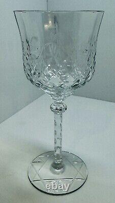 8 Vintage Libbey Rock Sharpe Crystal Water/Wine Goblets (Rare Pattern 1007-4)