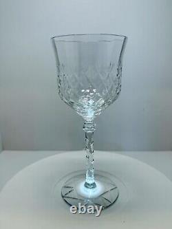 8 Vintage Libbey Rock Sharpe Crystal Water/Wine Goblets (Rare Pattern 1007-4)