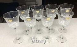 8 Vintage Luminarc Stem Wine Glasses France 8 1/4 new