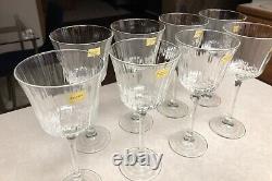 8 Vintage Luminarc Stem Wine Glasses France 8 1/4 new