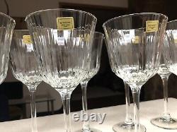 8 Vintage Luminarc Stem Wine Glasses France 8 1/4 new