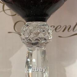 8 Vintage Ruby Red Luminarc Christmas Arcoroc Arques Duran Crystal Wine Glasses
