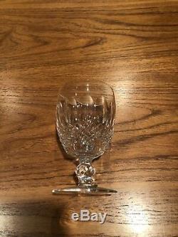 8 Vintage Unused Waterford Crystal 51/8 Short Wine Glasses Colleen Pattern
